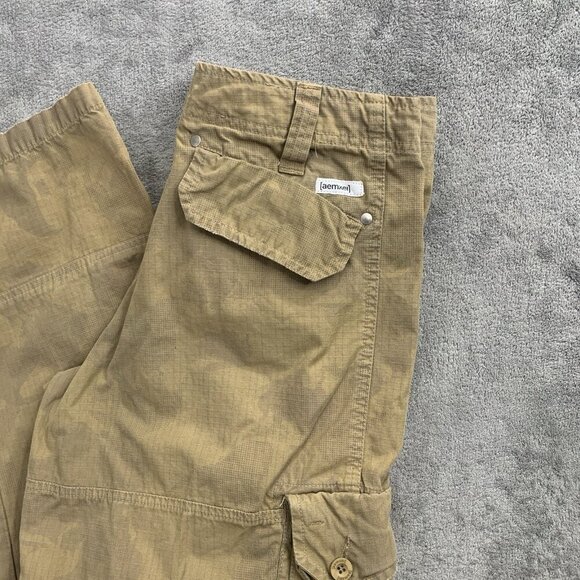 Aemkei Cargo Pants Mens Size 28x33” Camo Pattern Outdoor Gorpcore Ripstop Beige - Picture 2 of 16